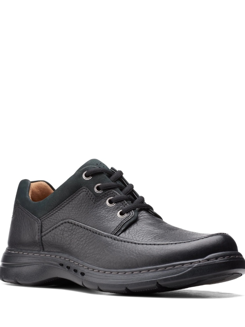 Mens Clarks Brawleylace Oxfords in Black Leather. 26151336 - Picture 2 of 6